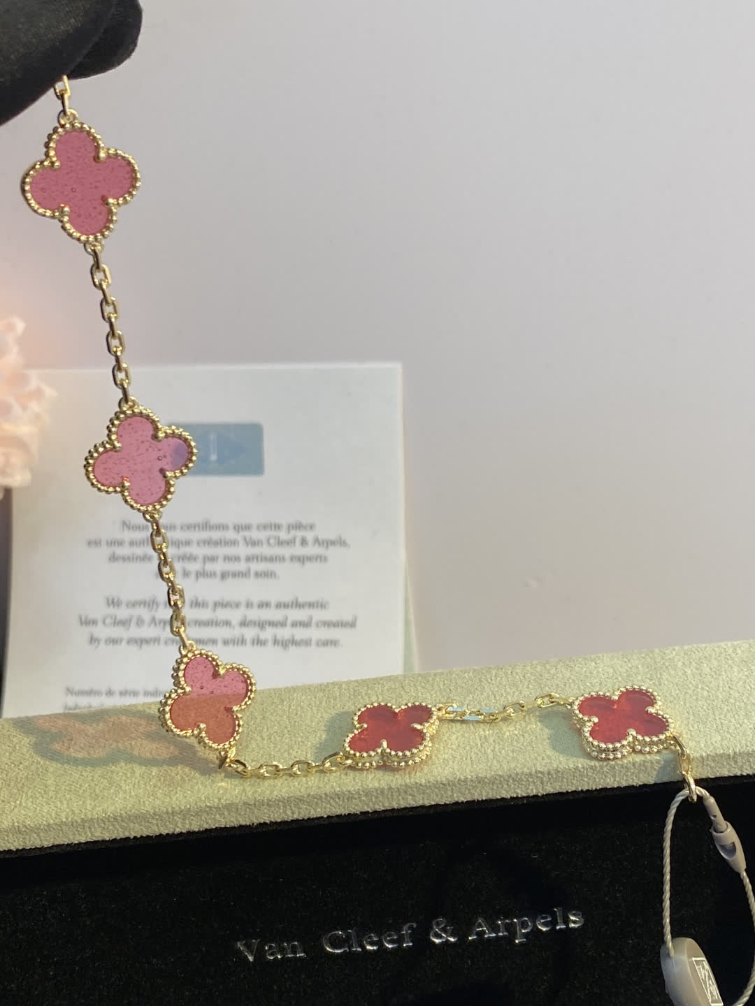 Van Cleef & Arpels Alhambra Pink Earrings